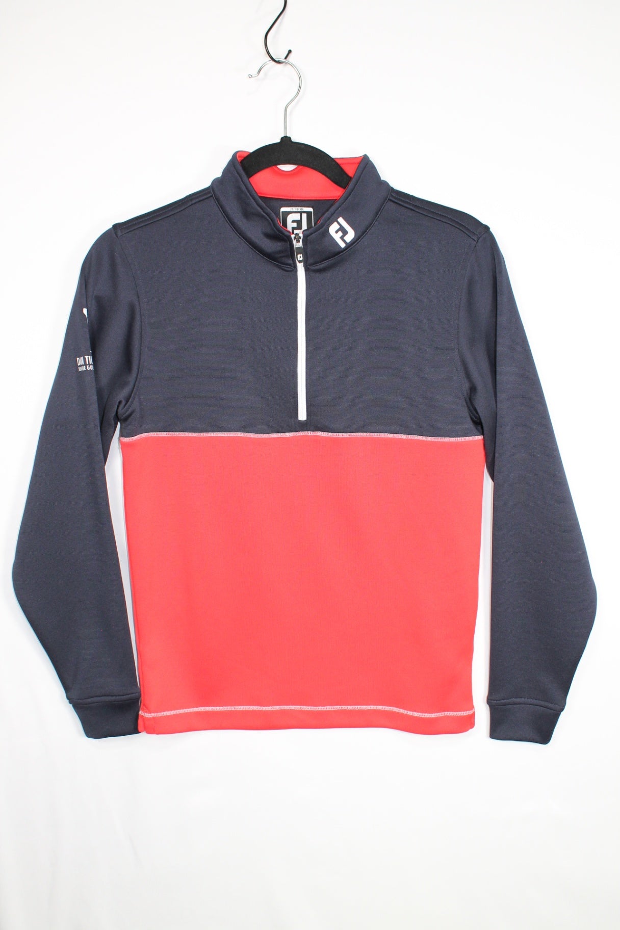 10/12Y FJ Junior Sweater - Navy and Red