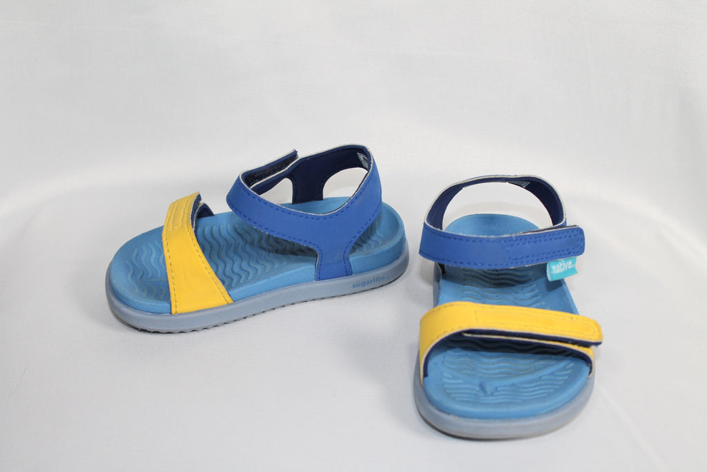 5T Native Sandals - Blue and Yellow