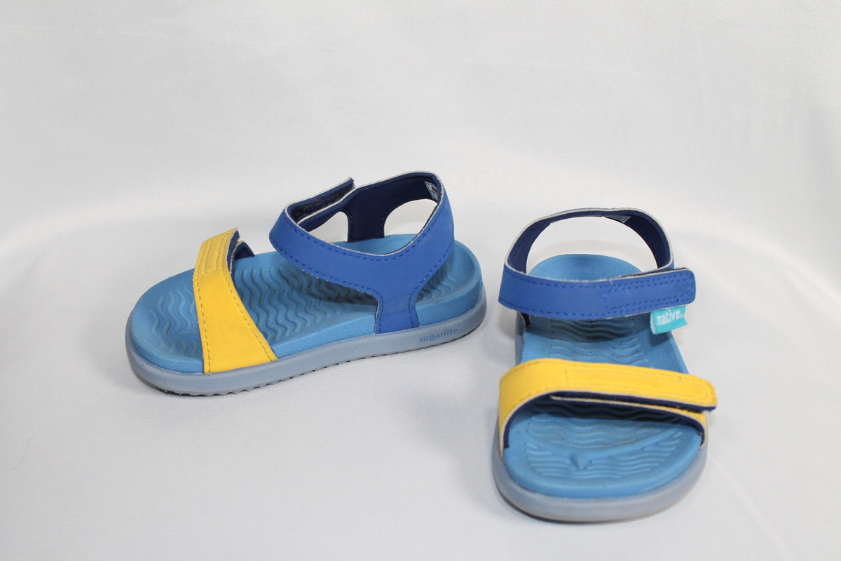 5T Native Sandals - Blue and Yellow