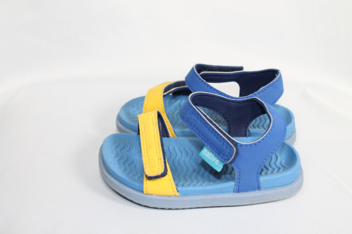 5T Native Sandals - Blue and Yellow