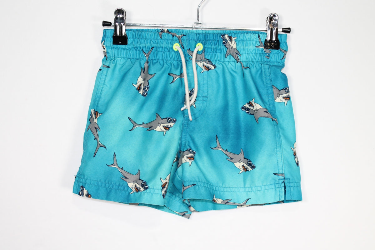 5 Old Navy Swim Shorts - Blue w/Sharks