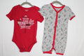 18-24m Canadiana 2PC Romper and Bodysuit - Grey and Red