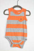 12-18m GAP Bodysuit - Orange and Grey