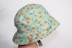 0-12m Bucket Hat - Green w/Dinos