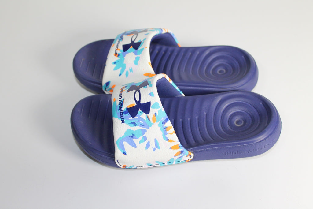12K Under Armour Sandals - Blue and White
