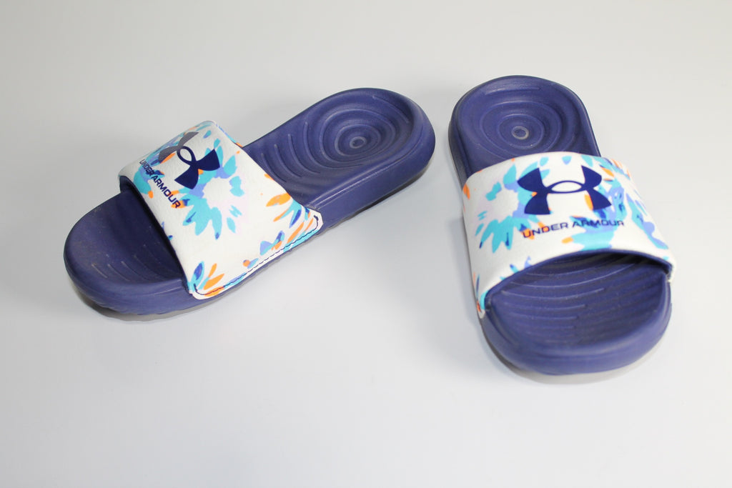 12K Under Armour Sandals - Blue and White