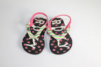 5/6T Roxy Sandals - Black/Multi-Coloured