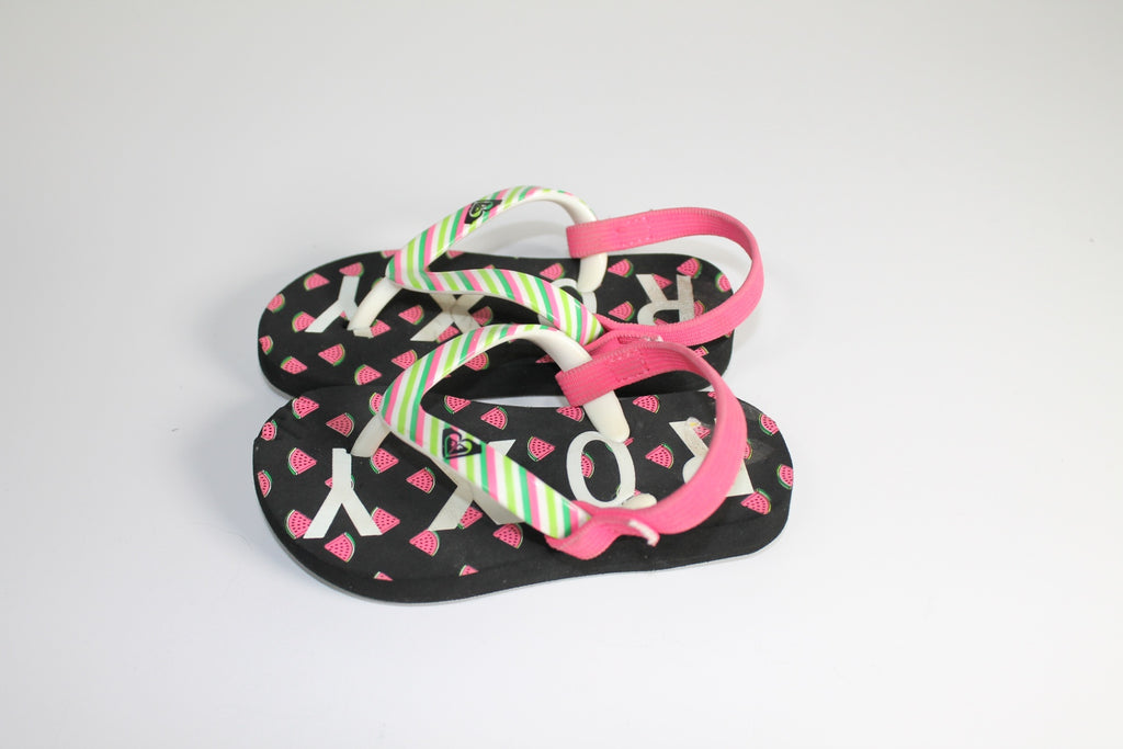 5/6T Roxy Sandals - Black/Multi-Coloured