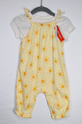 NEW 3-6m Joe Fresh 2PC Shirt and Jumpsuit - Yellow and White
