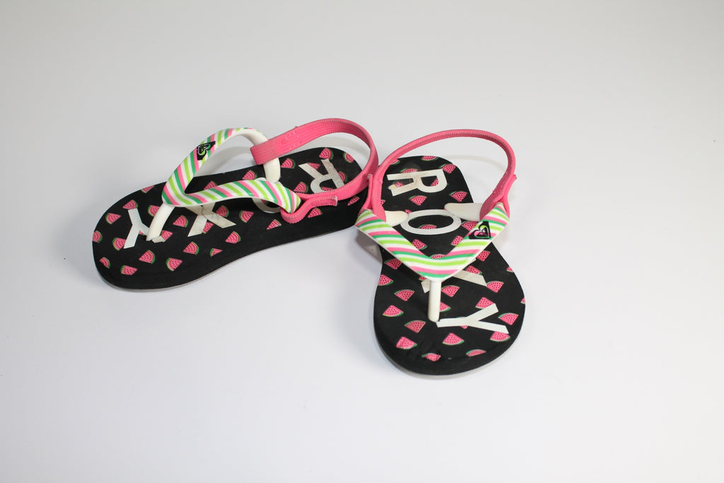 5/6T Roxy Sandals - Black/Multi-Coloured