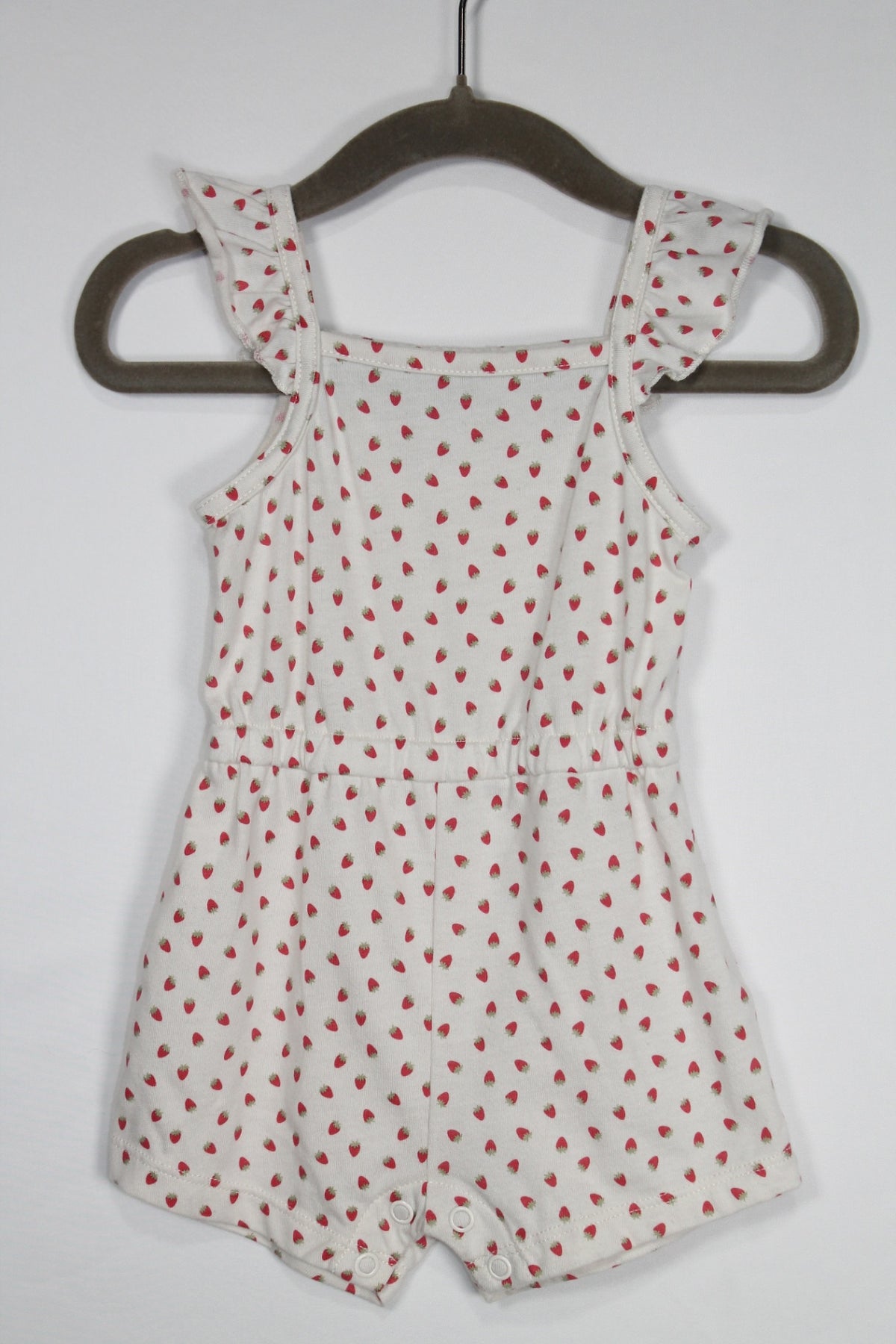3-6m Joe Fresh Romper - White w/Strawberries