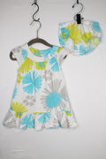 12-18m Carter's 2PC Dress w/Diaper Cover - White and Blue