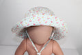 6-24m Toddler Jan and Jul Sun Hat - Light Blue Floral