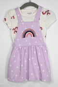 6-12m Pekkle 2PC Shirt and Skirtall - Lilac and Ivory