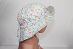 6-24m Toddler Jan and Jul Sun Hat - Light Blue Floral