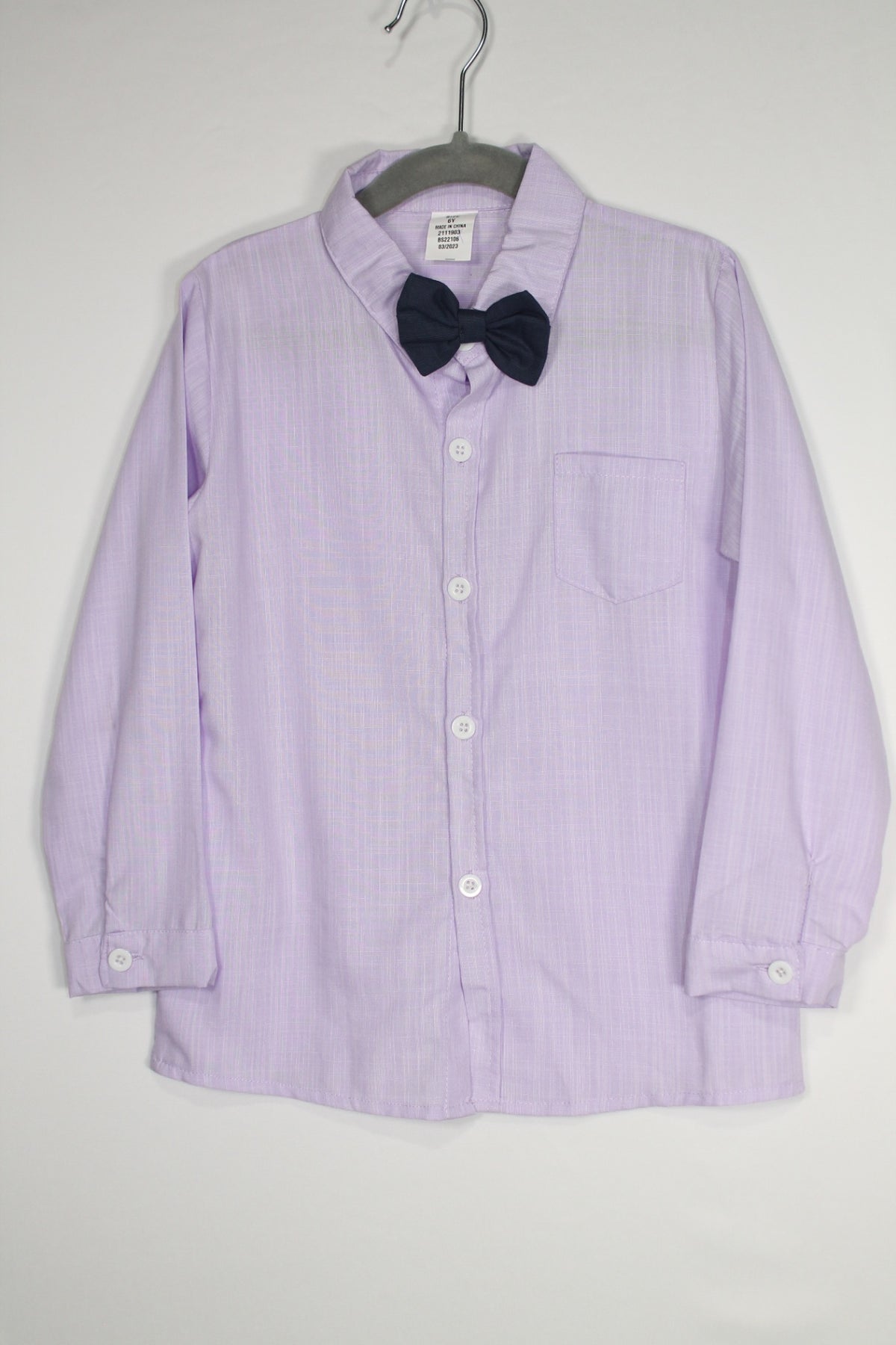 6 Dress Shirt - Purple w/Bow Tie