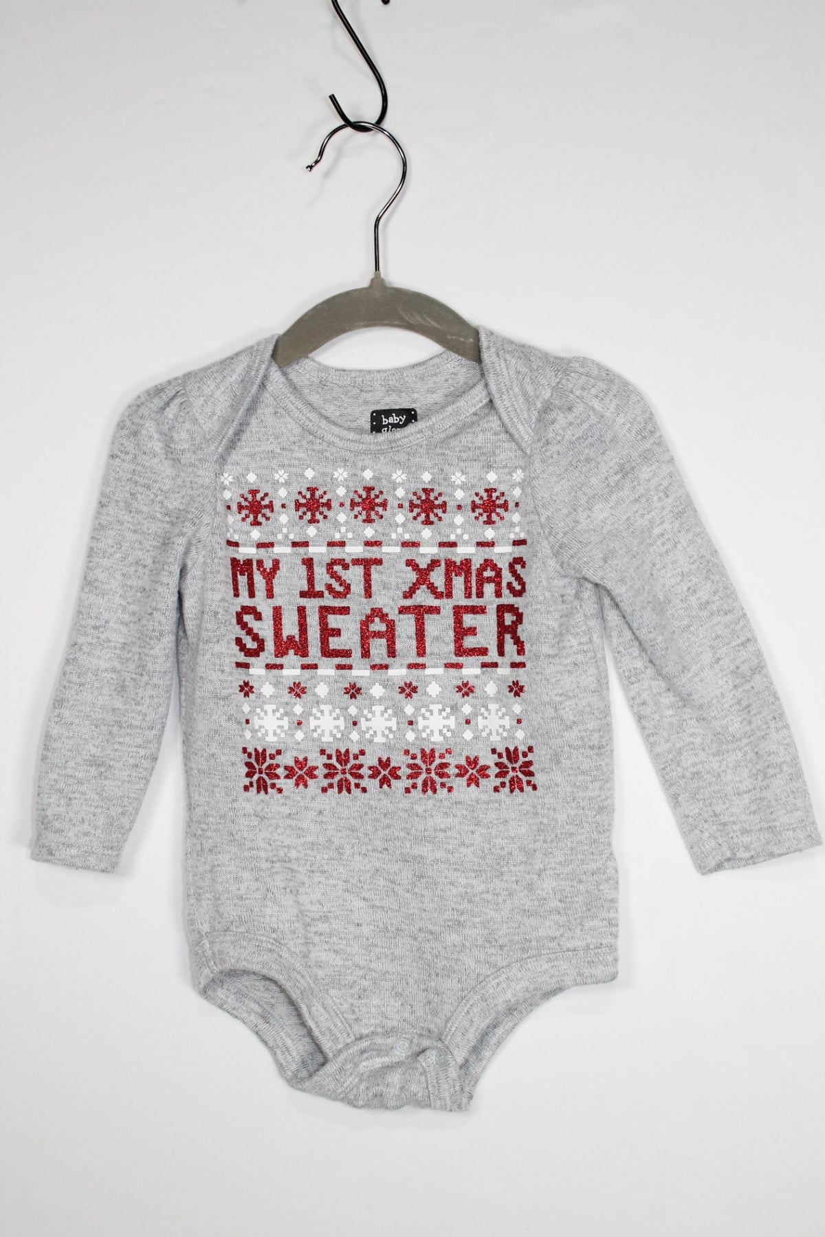 12-18m Baby Glam Bodysuit - Grey