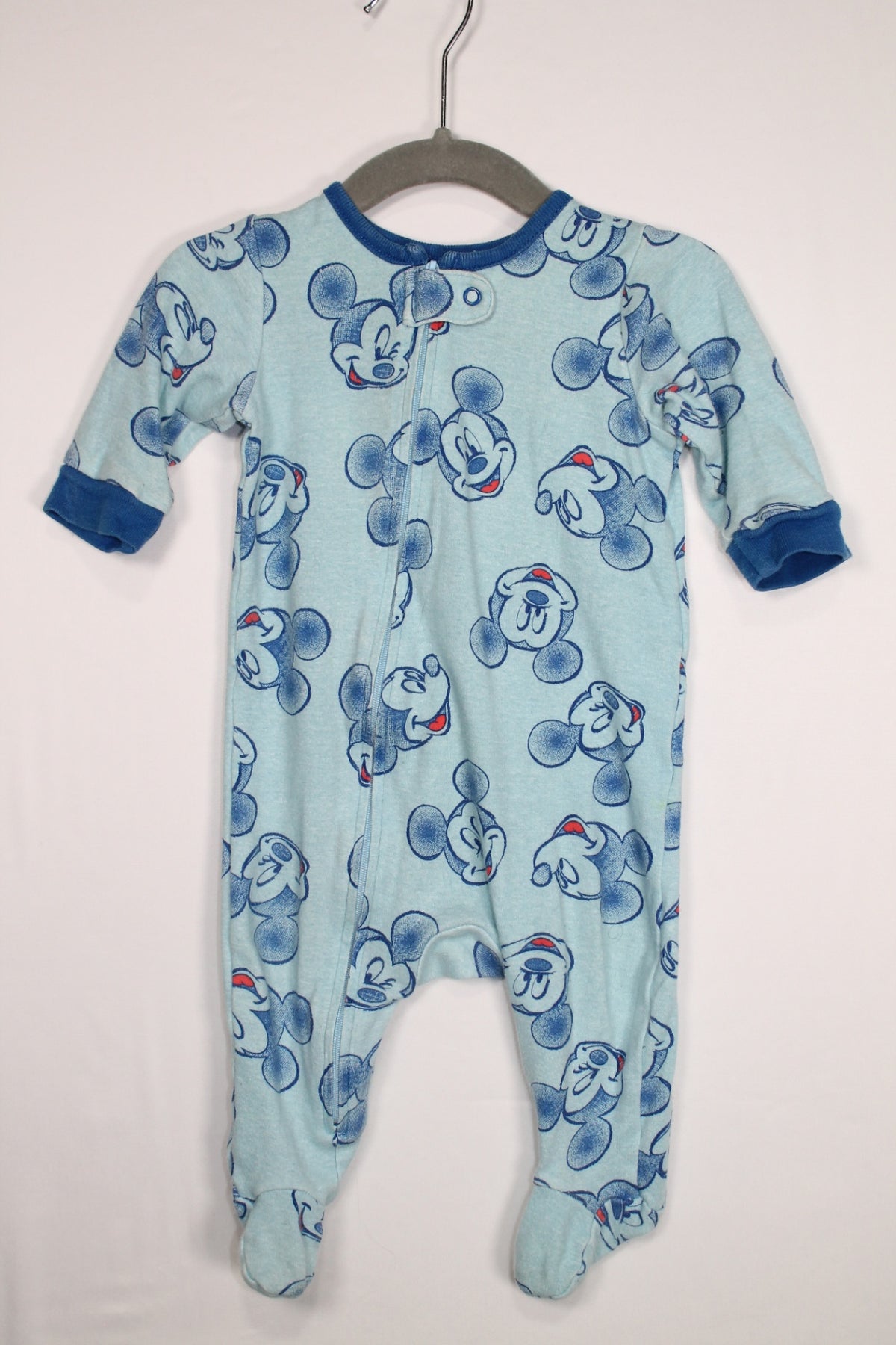 3-6m Disney Sleeper - Blue w/Mickey Mouse