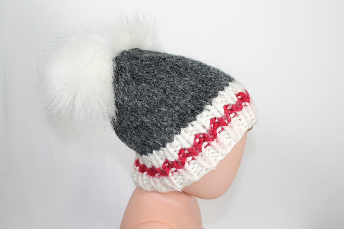 Toddler Single Stitch Shop Toque - Grey