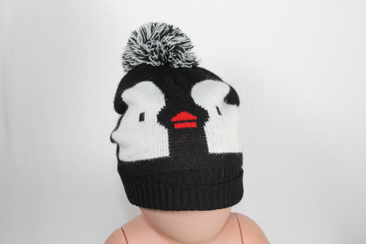 Toddler Toque - Black w/Penguin