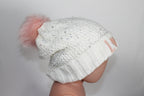 2-3T The Children's Place Toque - White w/Love