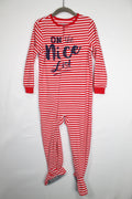 4T OshKosh B'gosh Fleece Sleeper - Red and White