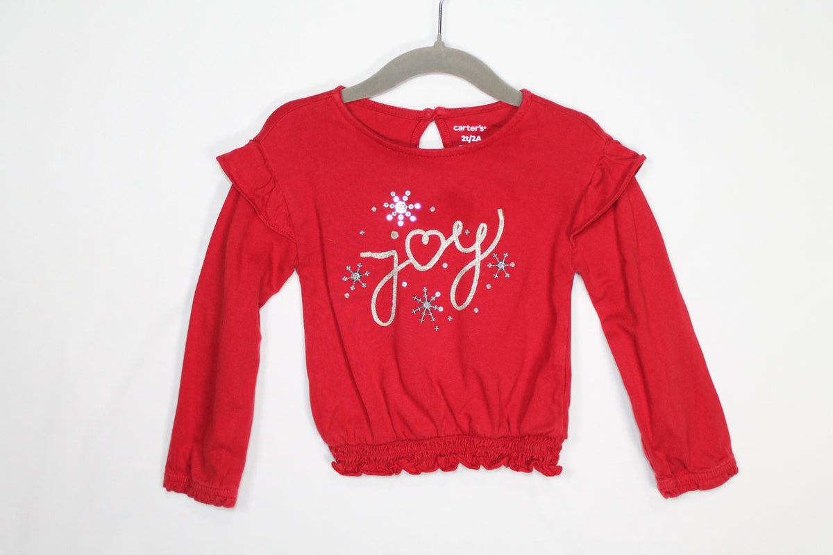 2T Carter's Long Sleeve Shirt - Red