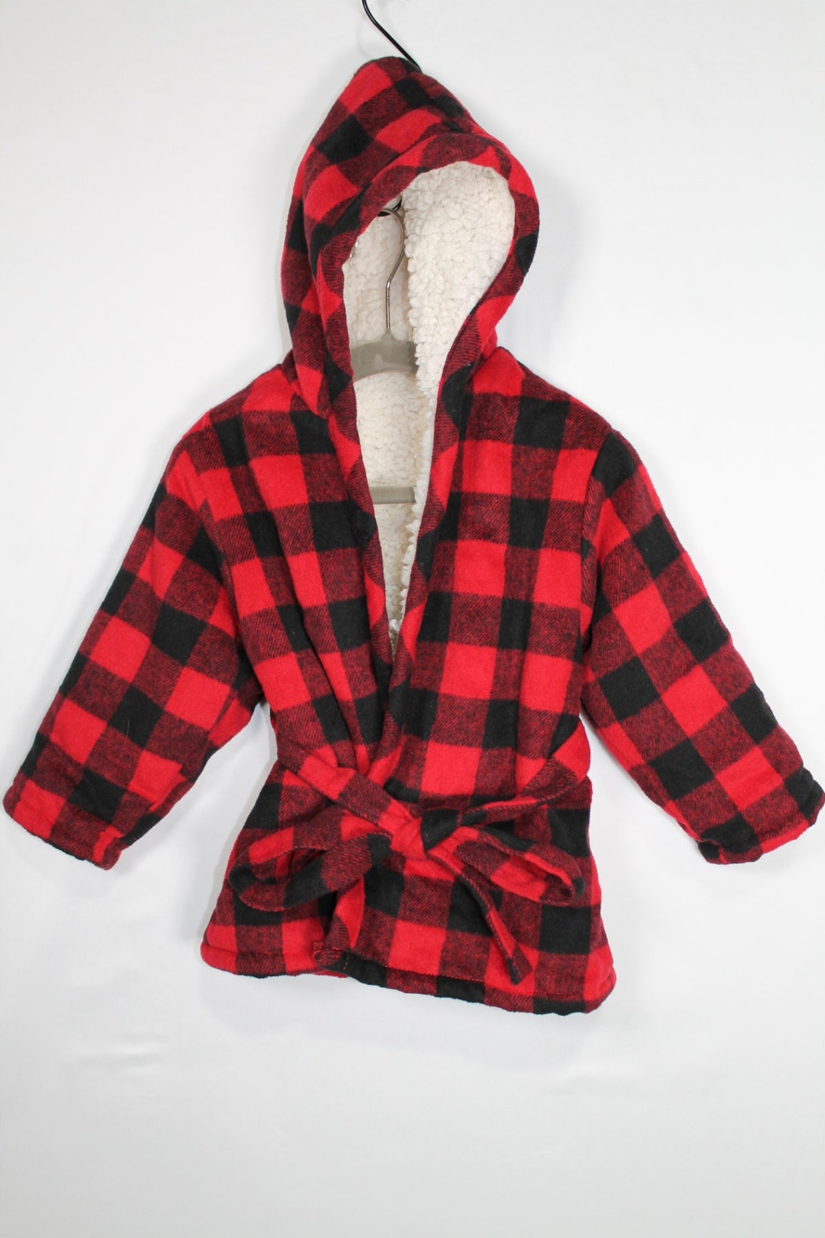 12-24m Indigo Robe - Buffalo Plaid