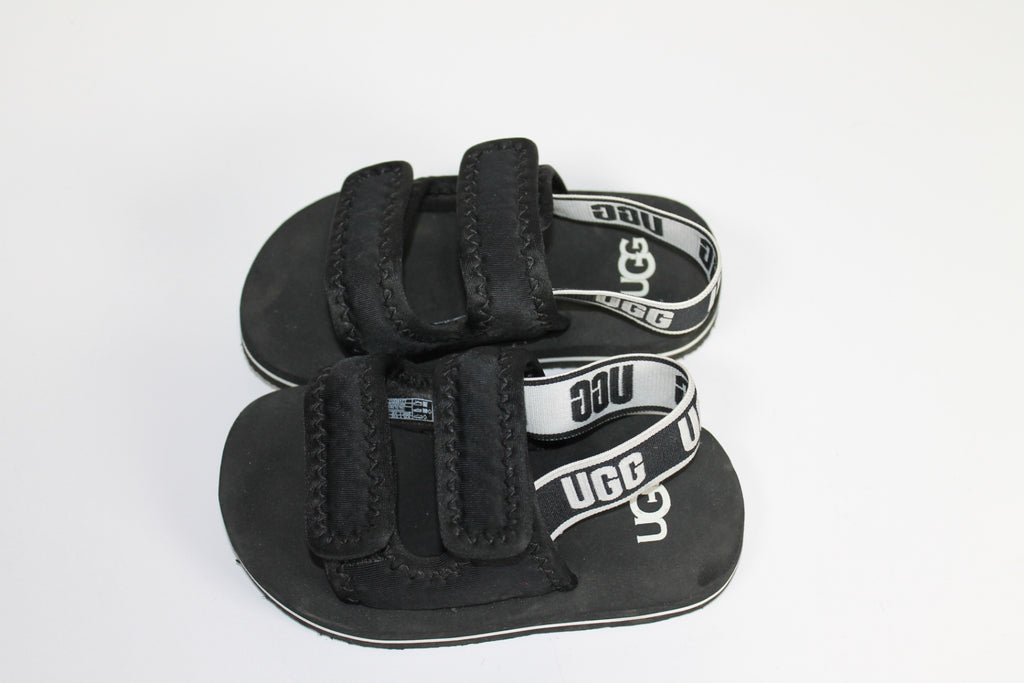 7C UGG Lennon Slingback Sandals - Black