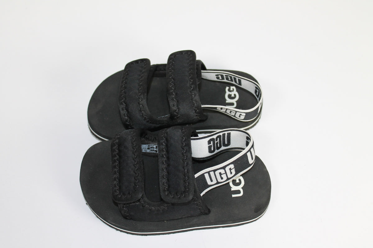 7C UGG Lennon Slingback Sandals - Black