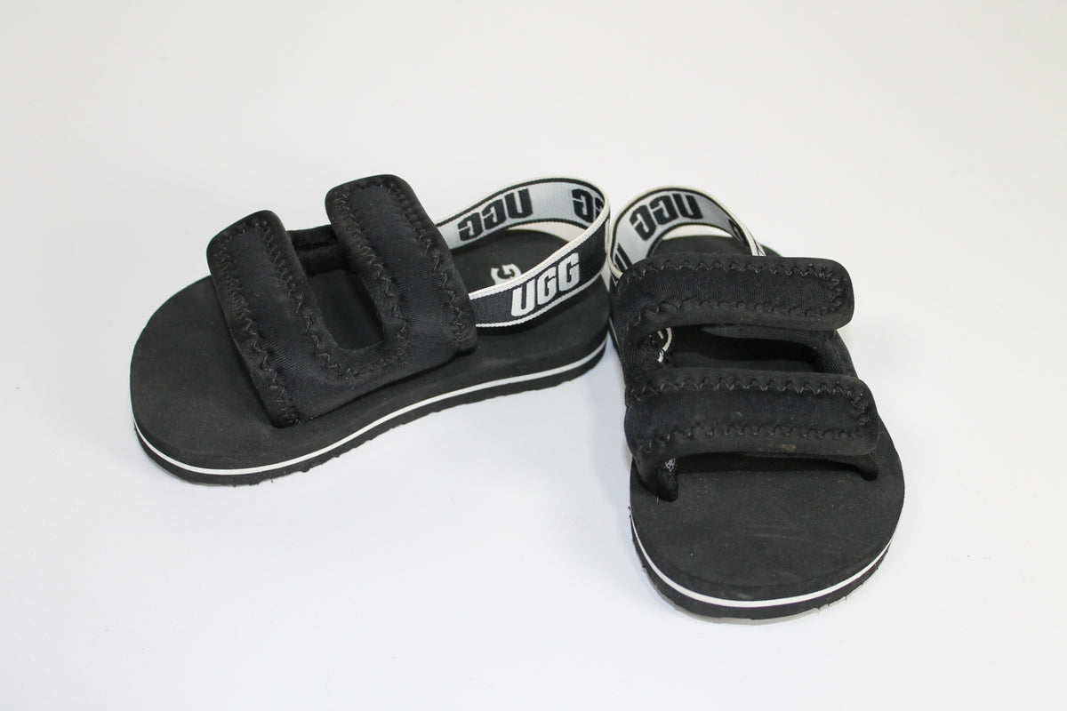 6C UGG Lennon Slingback Sandals - Black