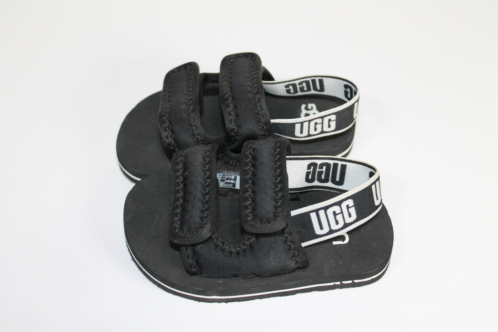 6C UGG Lennon Slingback Sandals - Black