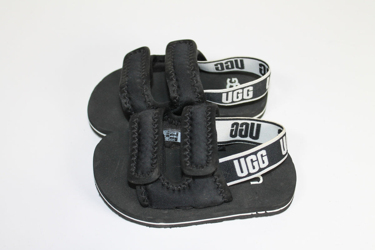 6C UGG Lennon Slingback Sandals - Black
