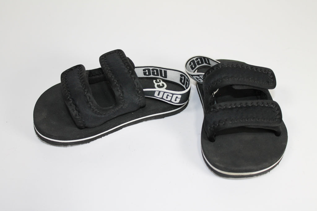 7C UGG Lennon Slingback Sandals - Black