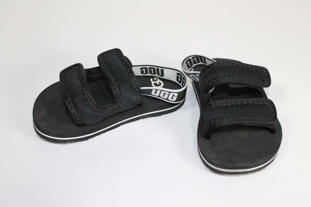 7C UGG Lennon Slingback Sandals - Black