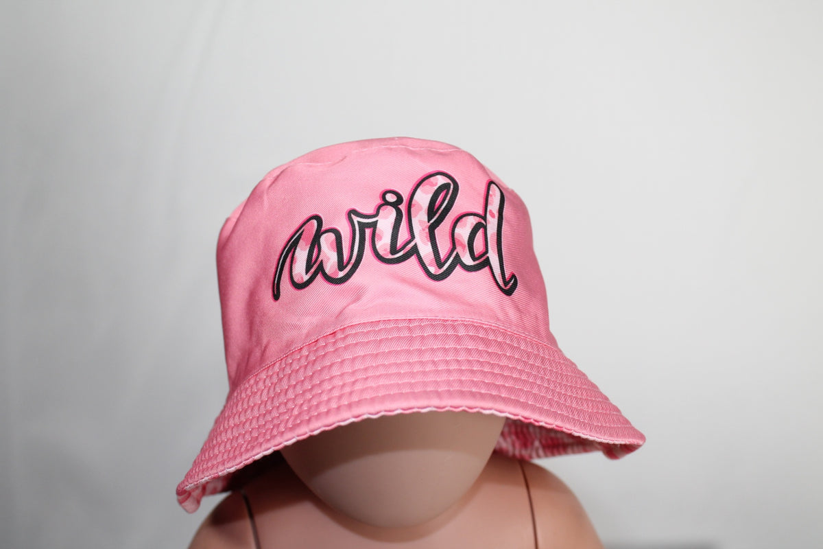2-5T Bucket Hat - Pink Leopard Print