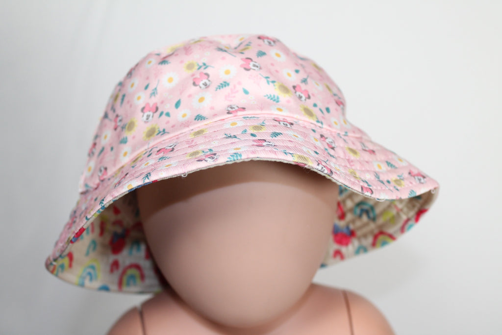 2-3T Disney Bucket Hat - Pink and Yellow