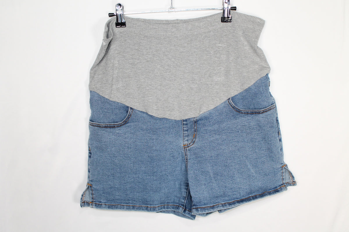 M/M Maternity Shorts - Blue and Grey
