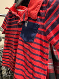 12-18m Carter's T-Shirt - Red w/Navy Stripes