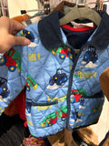6-12m Lily & Jack Coat - Blue w/Tractors