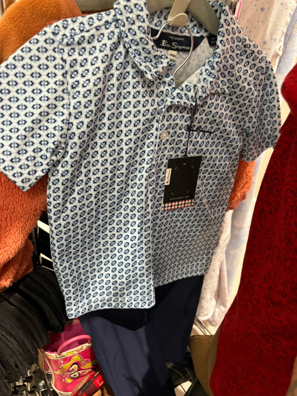 18-24m Ben Sherman 2-Piece Set: Shirt and Pants - Blue