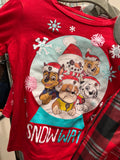 2T Paw Patrol Long Sleeve Shirt - Red w/Snowglobe