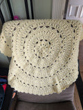 Sleepy Bear Fibres Baby Blanket - Yellow Mandala (Circle)