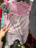 3-6m Ellen Degeneres 2-Piece Set: Shirt and Overalls - Pink