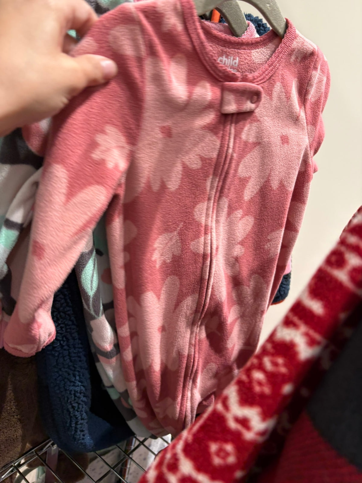 12-18m Carter's Fleece Sleeper - Pink