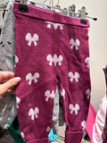6-12m Joe Fresh Pants - Dark Pink w/Bows