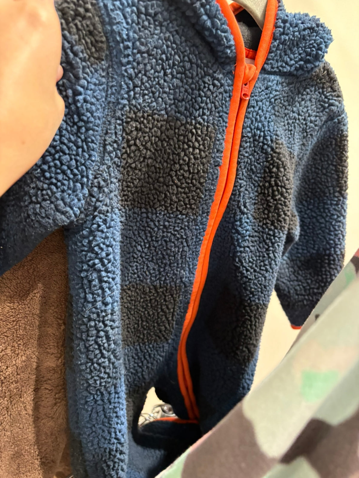 12-18m Joe Fresh Jumpsuit - Navy w/Checkers