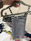 3T Old Navy 2-Piece: Swimsuit - Black and White Stripes
