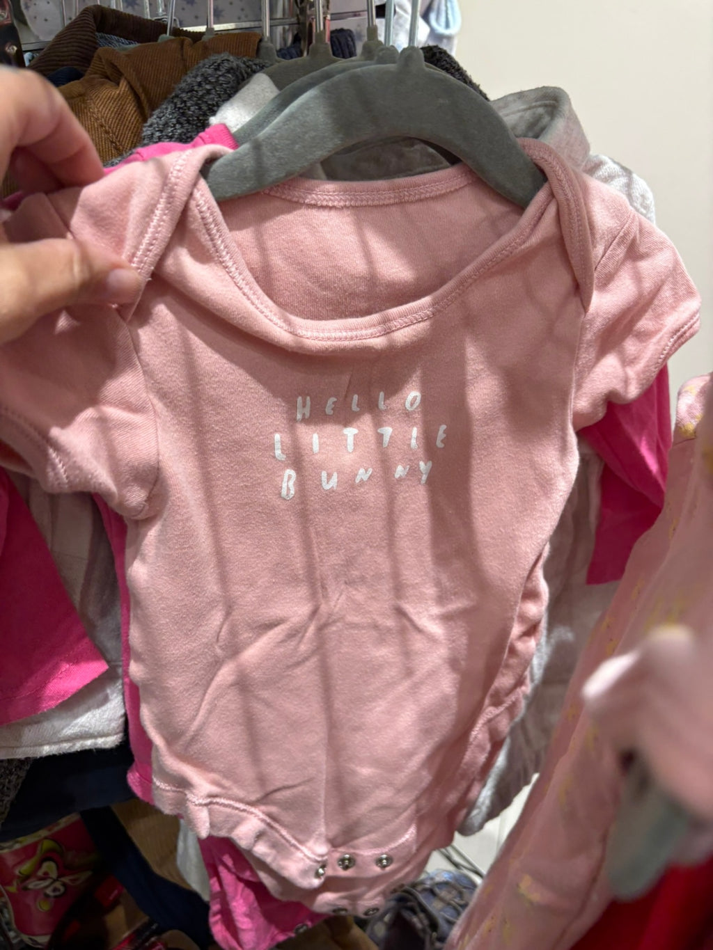 12-18m George 2-Piece Set: Bodysuits - Pink w/Bunnies