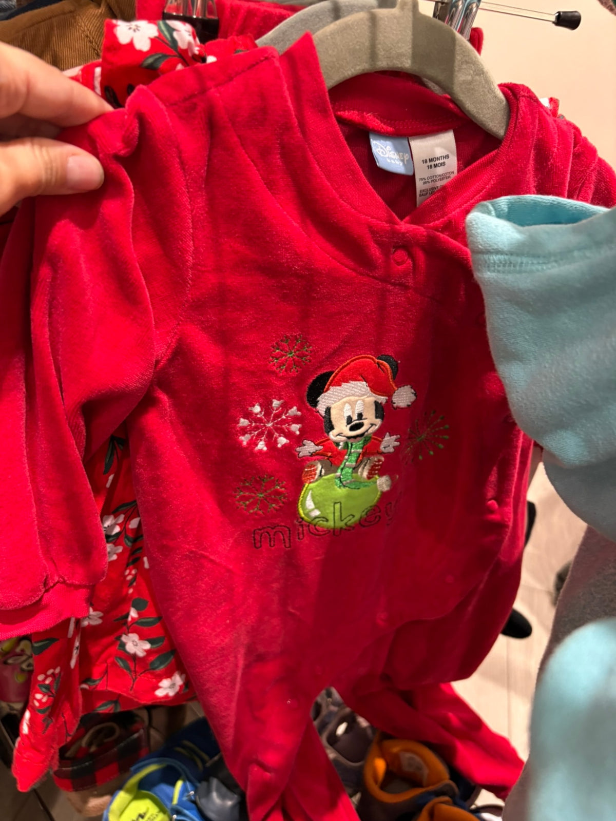 12-18m Disney Sleeper - Red w/Mickey